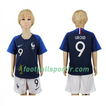 Tenue France Giroud 9 Enfant Domicile Coupe du monde 2018 Maillot de Foot